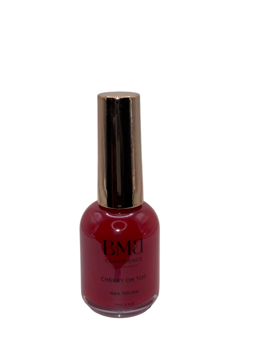 Nails Polish for Nails (CHERRY ON TOP, 15ml/0.5oz) | Luxurious Spa Quality Acrylic UV/LED Fingernail Paint | Easy Application, Long-Lasting, Vibrant Colors, Chip Resistant