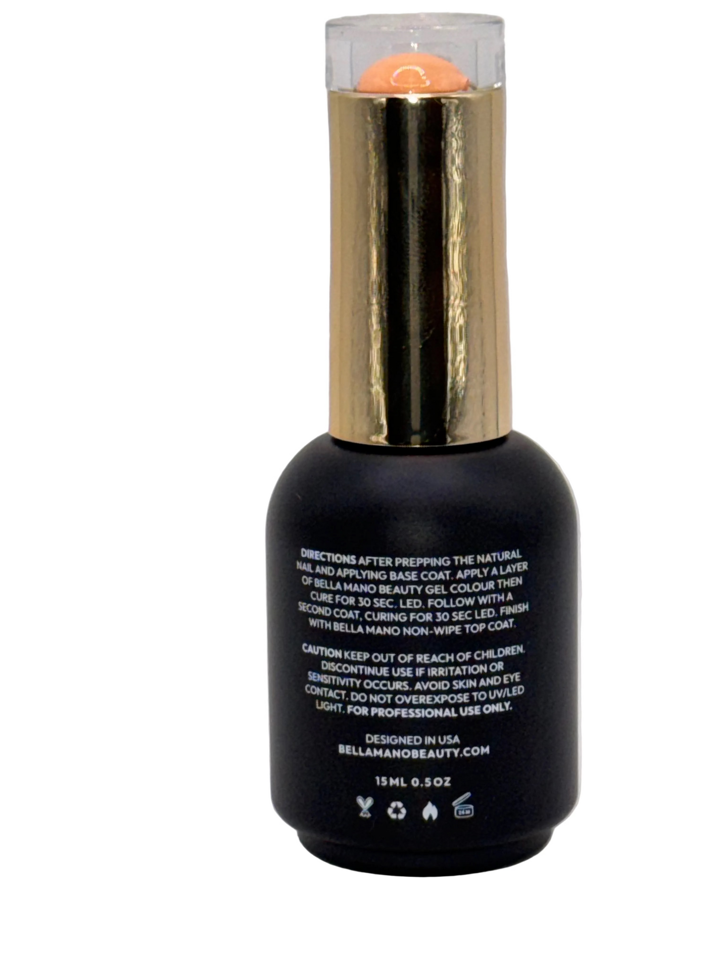 Gel Polish for Nails (PEACHY BOTTONS, 15ml/0.5oz) | Luxurious Spa Quality Acrylic UV/LED Fingernail Paint | Easy Application, Long-Lasting, Vibrant Colors, Chip Resistant