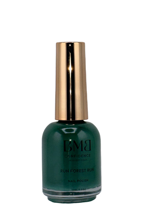 Polish for Nails (RUN FOREST RUN, 15ml/0.5oz) | Luxurious Spa Quality Acrylic UV/LED Fingernail Paint | Easy Application, Long-Lasting, Vibrant Colors, Chip Resistant
