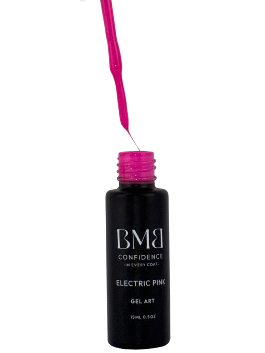 Art Polish for Nails (ELECTRIC PINK, 15ml/0.5oz) | Luxurious Spa Quality Acrylic UV/LED Fingernail Paint | Easy Application, Long-Lasting, Vibrant Colors, Chip Resistant
