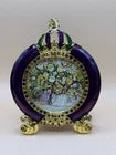 Jeweled Princess Oval Ornament with stand and hanging ribbon, hand painted!