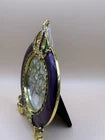 Jeweled Princess Oval Ornament with stand and hanging ribbon, hand painted!